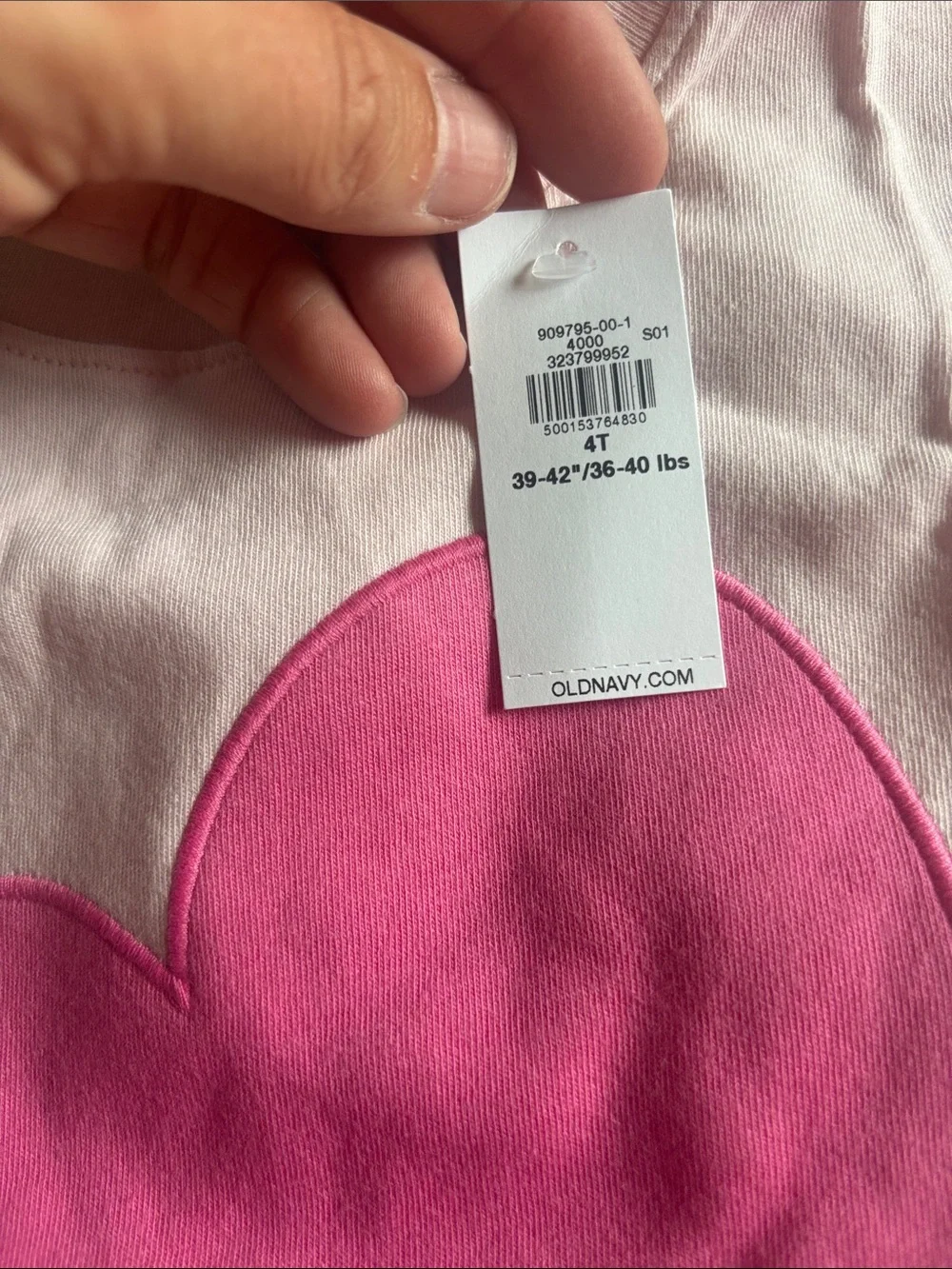 Old Navy Girls' Long-Sleeve Heart & Floral Tops - Pink, Magenta, Lavender, Cream